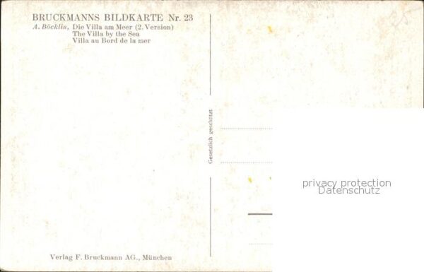 Boecklin Arnold Die Villa am Meer Nr. 23 Verlag-Bruckma – Bild 2