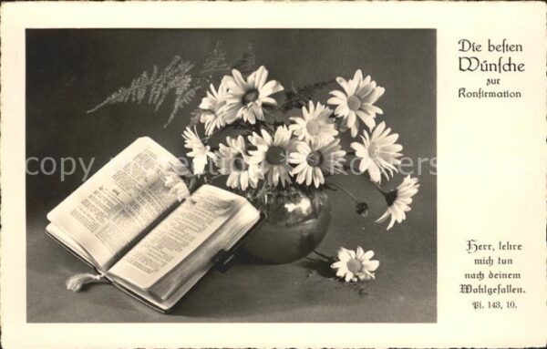 Konfirmation Glückwunsch Bibel Margeriten