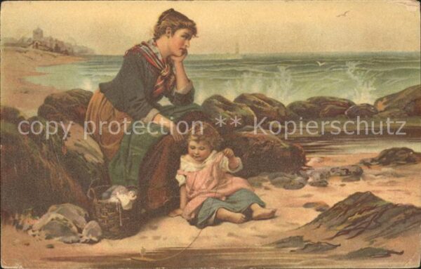 Kuenstlerkarte Kemm Am Meeresstrand Nr. 1236