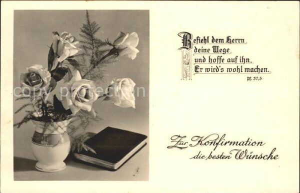 Konfirmation Glückwunsch Rosen Bibel