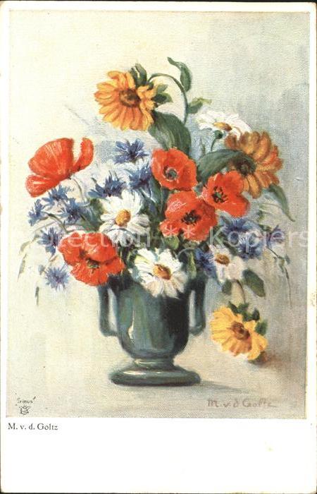 Verlag Primus Nr. 3421 M. v. d. Goltz Gartenblumen