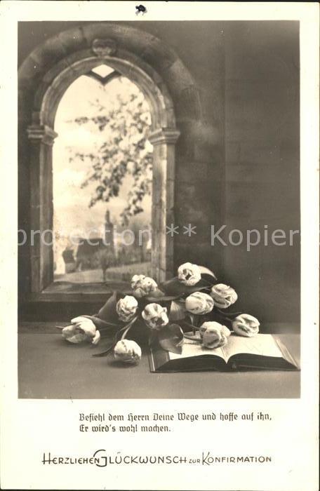 Konfirmation Glückwunsch Tulpen Bibel