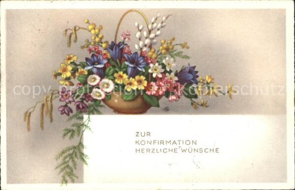 Konfirmation Glückwunsch Enzian Edelweiss Weidenkätz