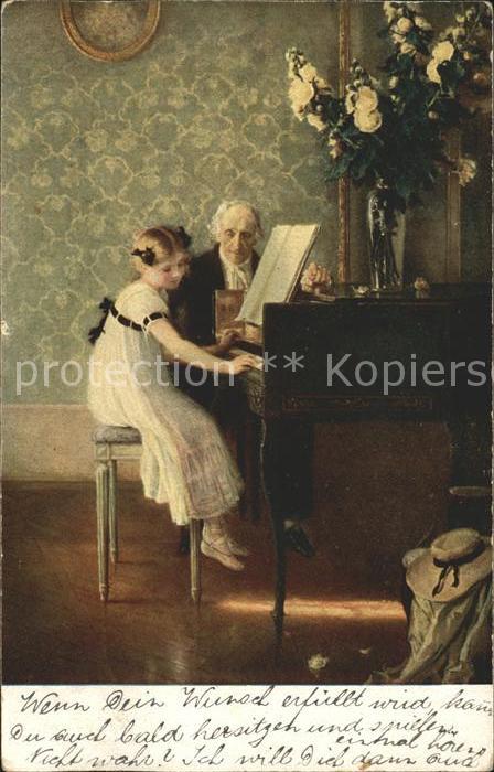 Klavier Künstler J. A. Muenier Klavierstunde Ki