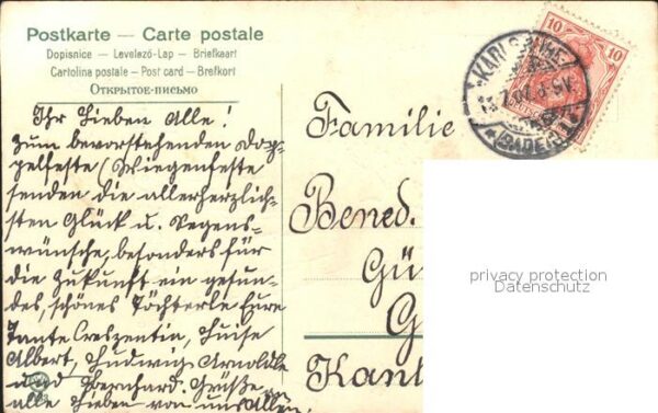 Geburtstag Mutter und Kind Blumen Litho – Bild 2
