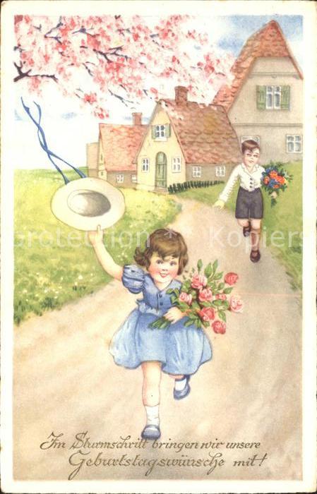 Kinder Child Enfants Geburtstag Rosen