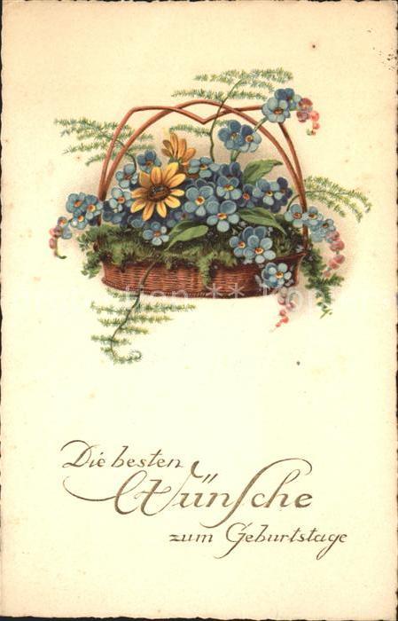 Geburtstag Vergissmeinnicht Korb
