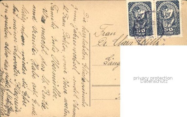 Neujahr Feder Buch Kleeblatt Litho – Bild 2