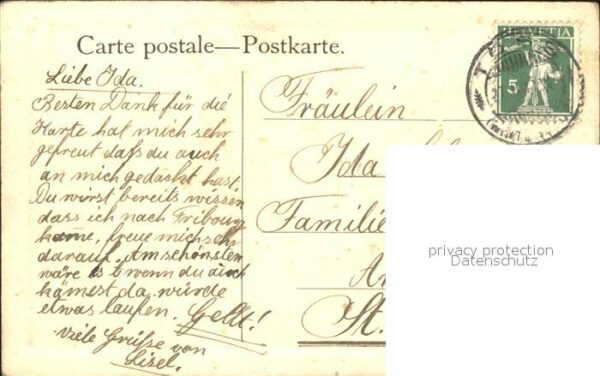 Kuenstlerkarte R. W. Wright Vie de famille Familienleb – Bild 2