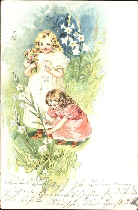 Kinder Child Enfants Mädchen Glockenblumen