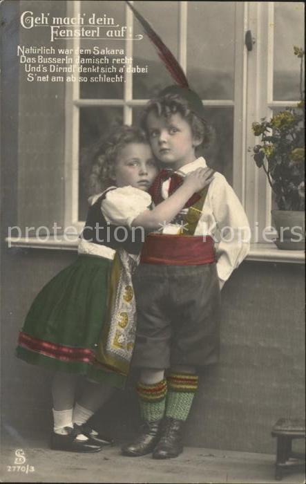 Kinder Child Enfants Trachten Gedicht Poesie Geh mach dein F