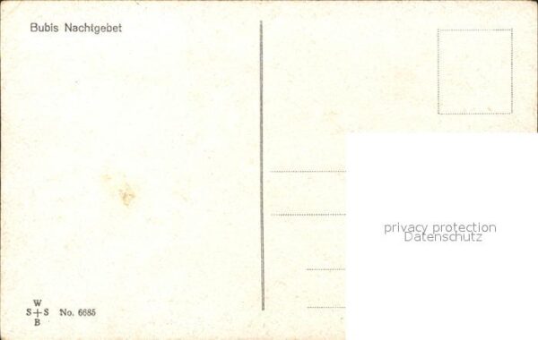 Verlag WS SB Nr. 6685 Bubis Nachtgebet Kind – Bild 2