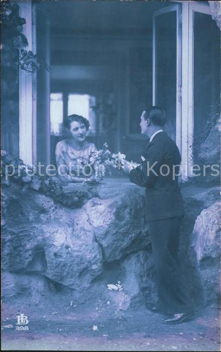 Foto BL Nr. 398 Paar Poesie Blumen