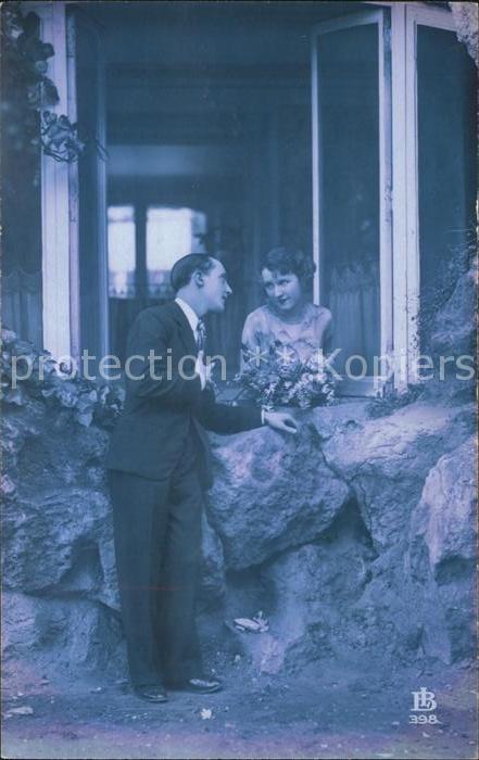 Foto BL Nr. 398 Paar Poesie Blumen