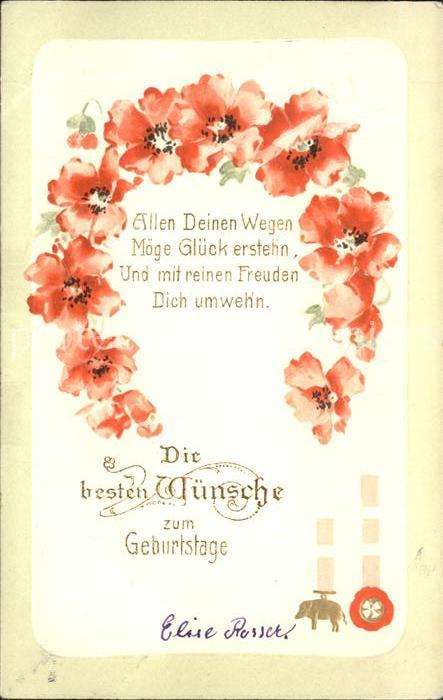 Geburtstag Anemonen Gedicht Schwein Kleeblatt