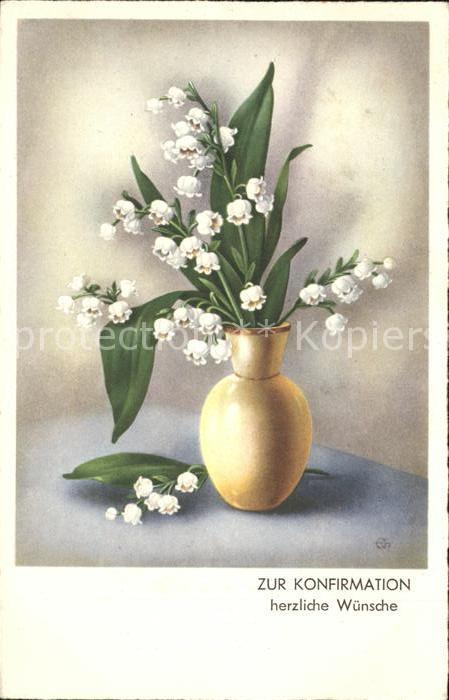 Maigloeckchen Konfirmation Vase