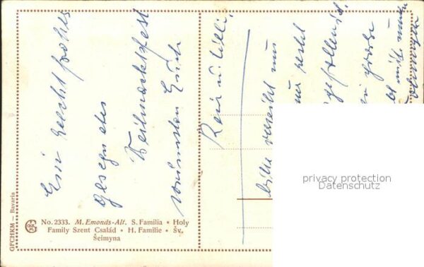 Kuenstlerkarte M. Emonds-Alt. S. Familia Nr. 2333 Heil – Bild 2
