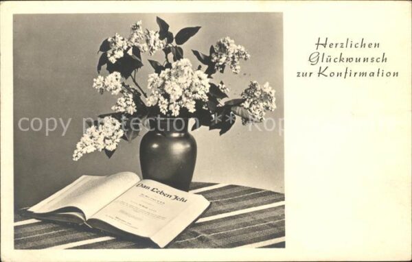 Konfirmation Bibel Flieder