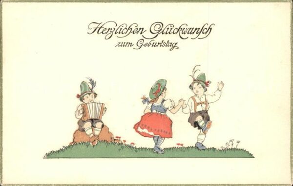 Tanz Taenzer Kinder Handharmonika Geburtstag