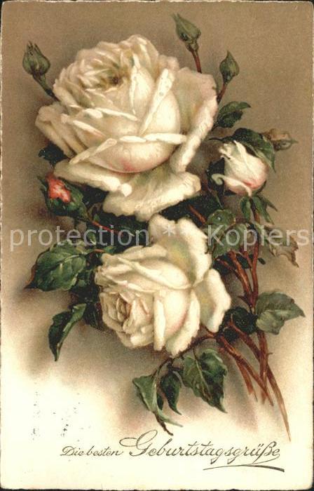 Rosen Geburtstag Litho