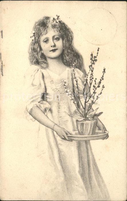 Kinder Child Enfants Mädchen Weidenkätzchen