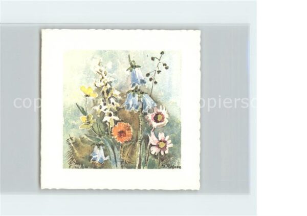 Kuenstlerkarte Blumen G. Rohrer
