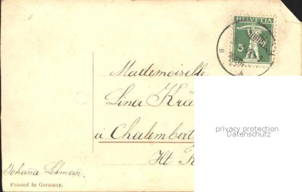 Blumen Vergissmeinnicht Efeu Litho – Bild 2