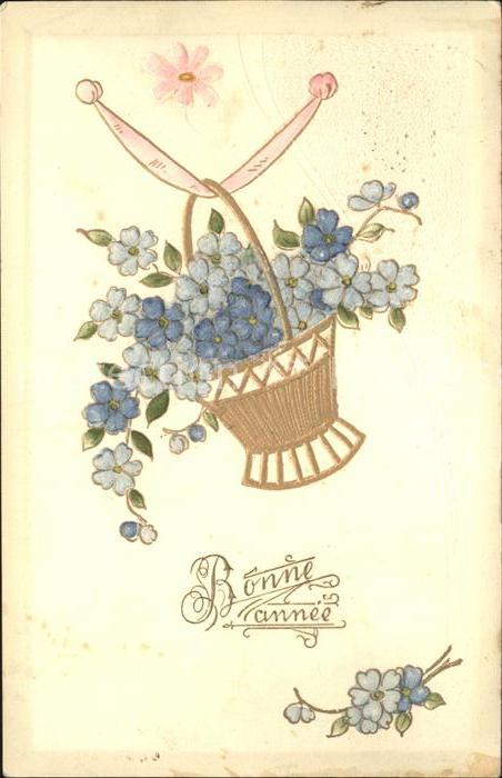 Neujahr Blumen Korb