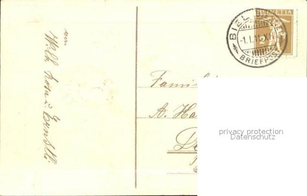 Neujahr Veilchen Korb Litho – Bild 2