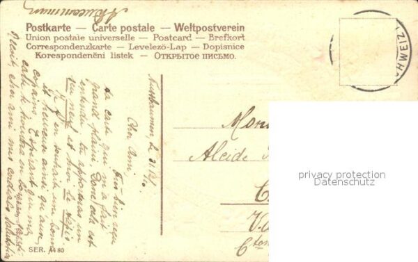 Hufeisen Datumskarte 1. Januar Blumen Kleeblätte – Bild 2
