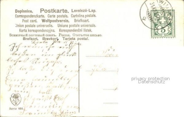 Neujahr Glückwunsch Blumen Kleeblätter Litho – Bild 2