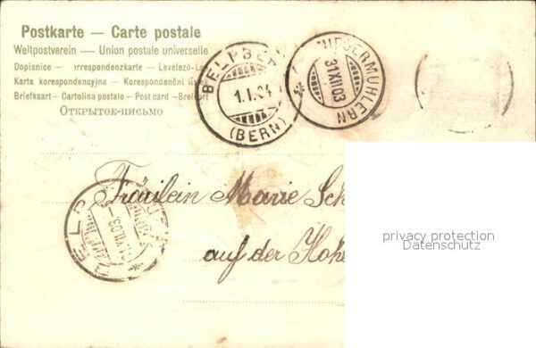 Neujahr Kleeblätter Litho – Bild 2