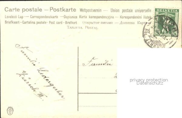 Neujahr Vergissmeinnicht Litho – Bild 2
