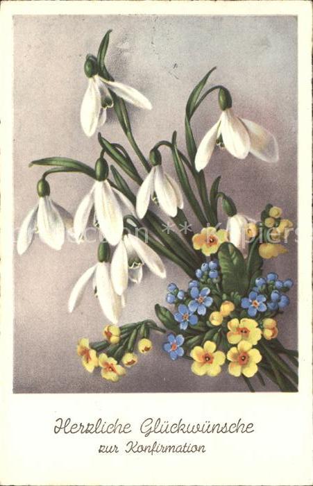 Konfirmation Schneeglöckchen Schlüsselblumen Vergiss