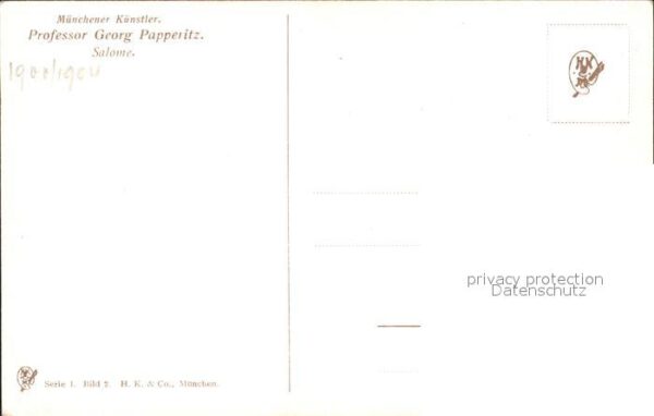Kuenstlerkarte Professor Georg Papperitz Salome Münche – Bild 2