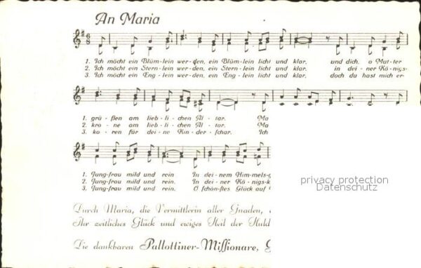 Namenstag Namenskarte Tulpen Liederkarte An Maria – Bild 2