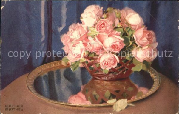 Kuenstlerkarte Walther Matthes Rosen