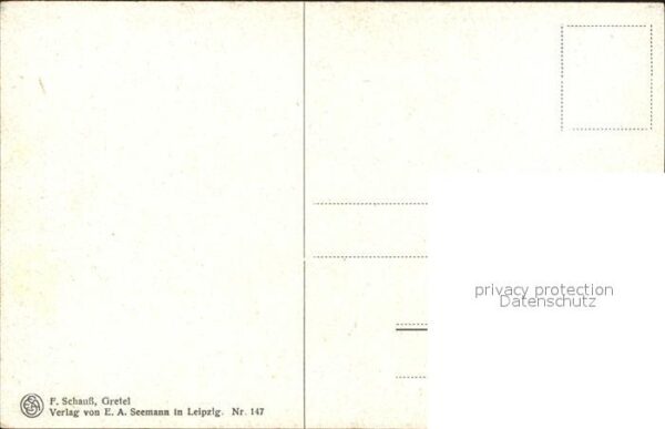 Kuenstlerkarte F. Schauss Gretel Nr. 147 – Bild 2