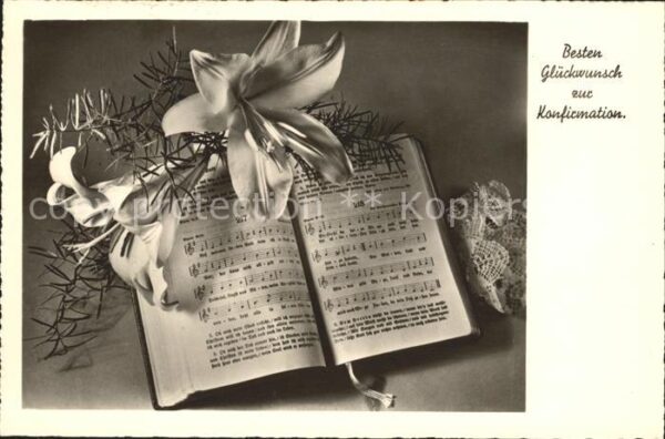 Konfirmation Lilien Gesangsbuch Foto-Amag-Nr. 69708