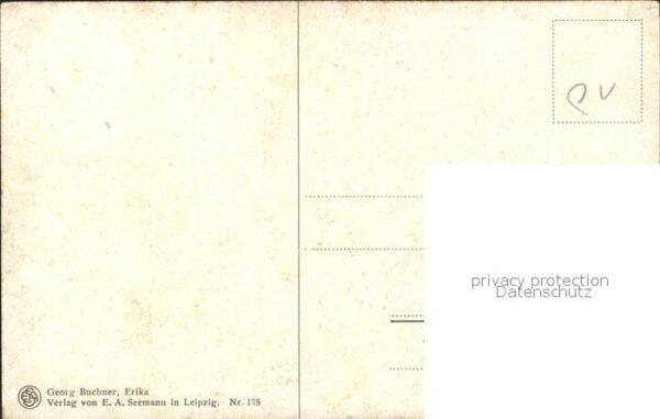 Kuenstlerkarte Georg Buchner Erika Verlag-E.-A.-Seeman – Bild 2