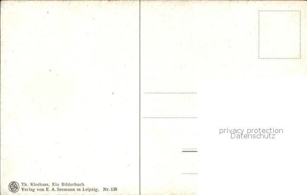 Kuenstlerkarte Th. Kleehaas Ein Bilderbuch Nr. 130 Kin – Bild 2