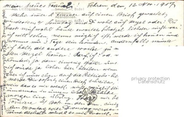 Kuenstlerkarte Ad. Liebscher Verlassen Nr. 1056 – Bild 2