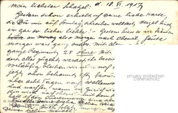 Kuenstlerkarte H. Slott Schwäne – Bild 2