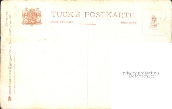 Verlag Tucks Oilette Nr. 1265 Franz Guillery Genesung Kind Spiel – Bild 2