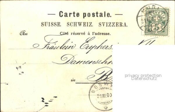 Neujahr Vergissmeinnicht Gedicht Litho – Bild 2