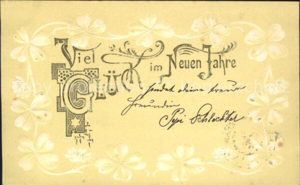 Neujahr Kleeblätter