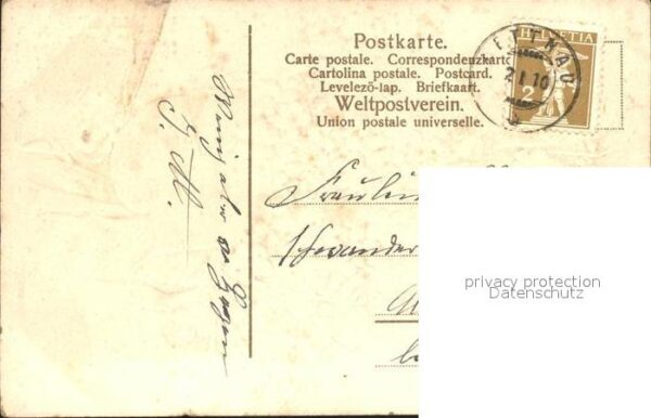 Neujahr Vergissmeinnicht Litho – Bild 2