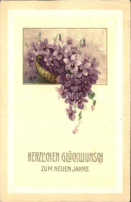 Neujahr Glückwunsch Veilchen