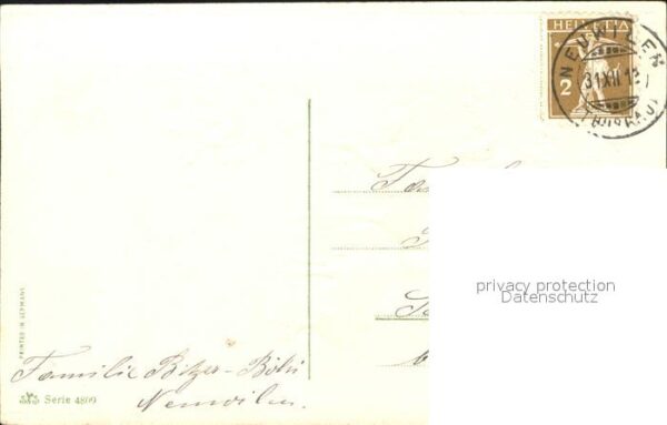 Reh Neujahr Litho – Bild 2