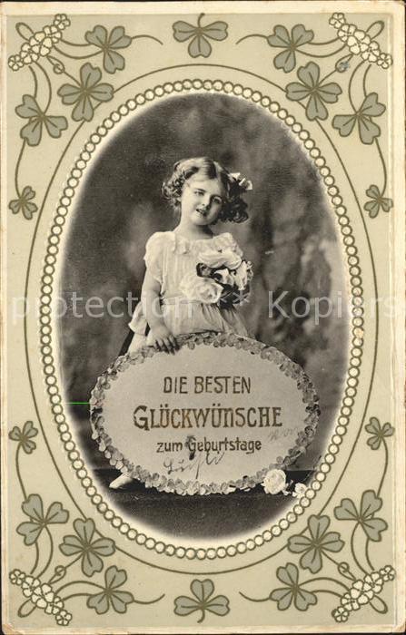 Kinder Child Enfants Mädchen Rosen Glückeunsch Geburtstag Kl